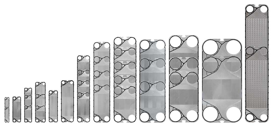Plate overview for Plate Heat Exchanger