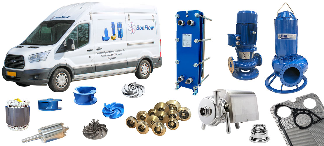 SonFlow service and spareparts for pumps and plateheatexchangers