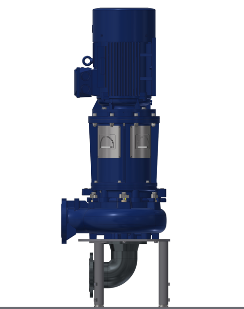 Vertical wastewater pump